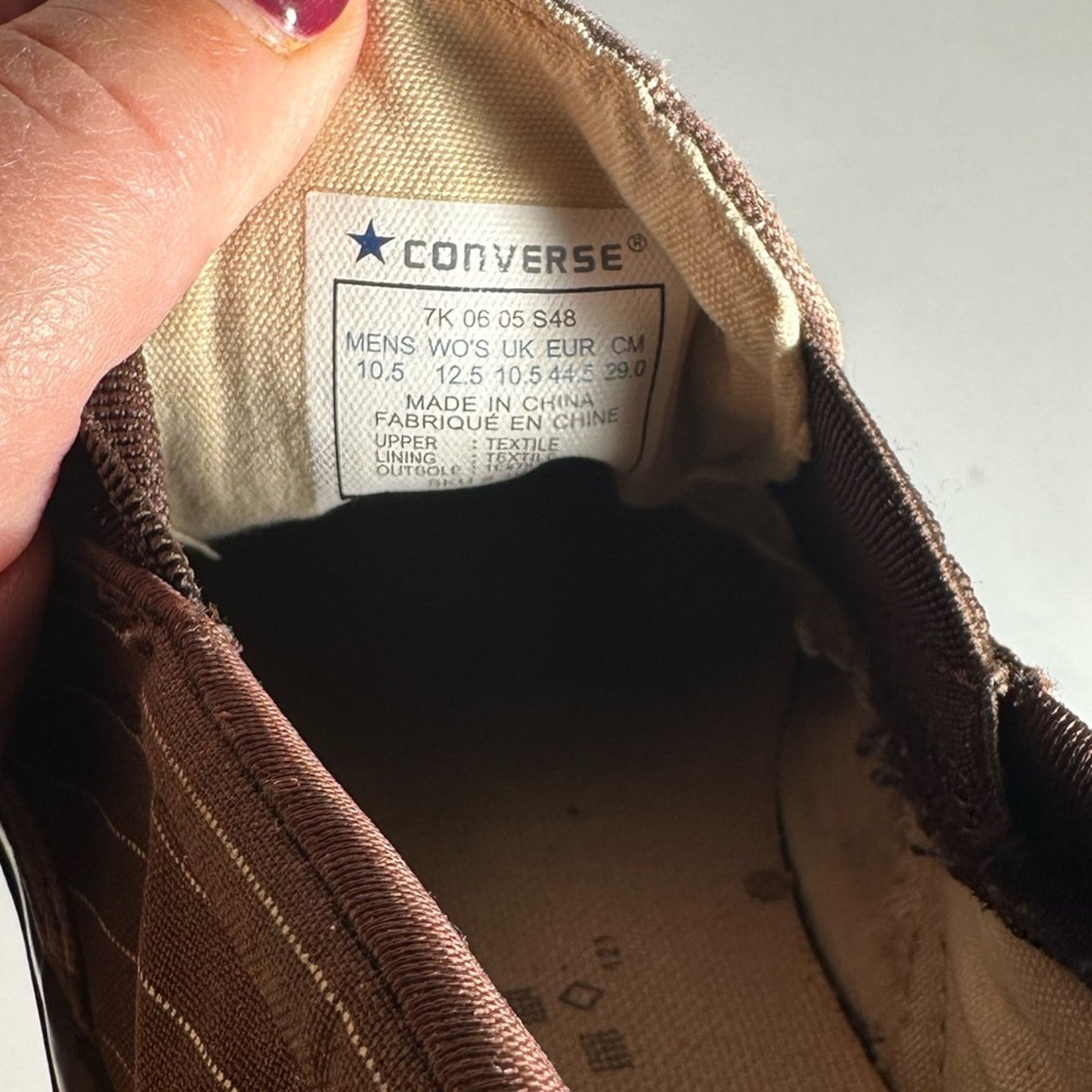 Converse Men's Brown Striped Sneakers