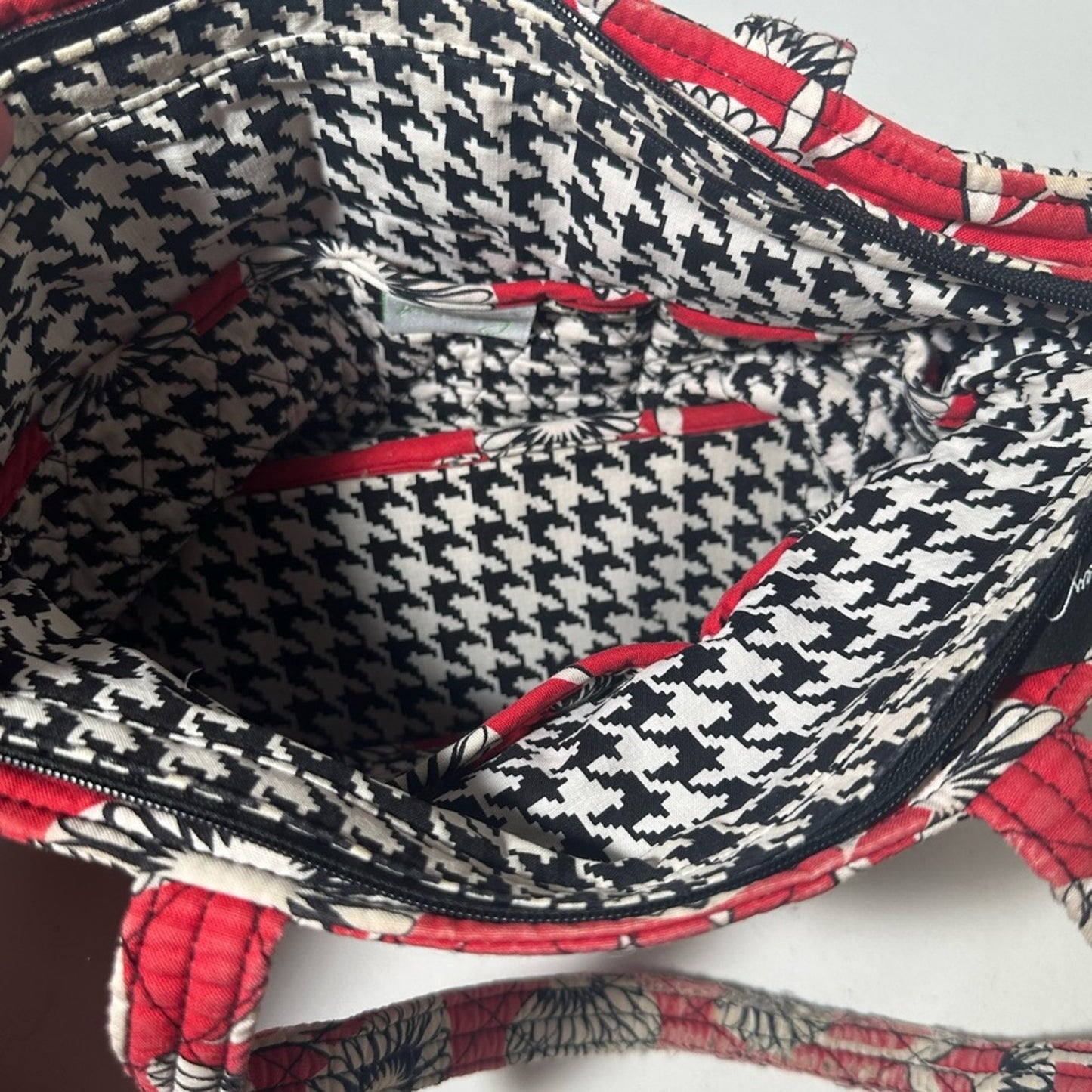 Vera Bradley Vibrant Red and White Floral Shoulder Bag