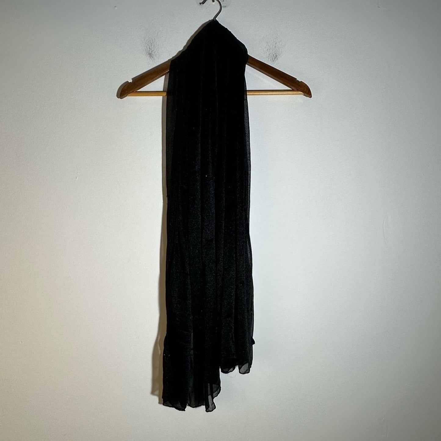 Elegant Black Sheer Scarf