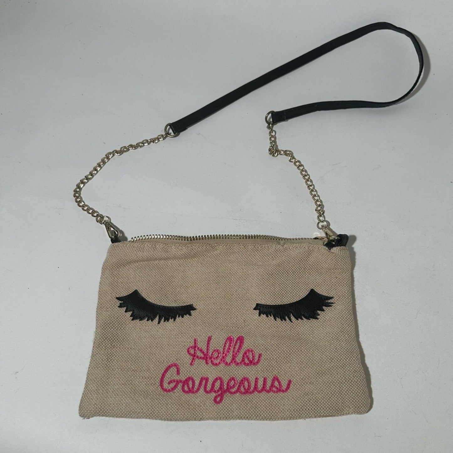 Chic Tan Crossbody Bag with Embroidery
