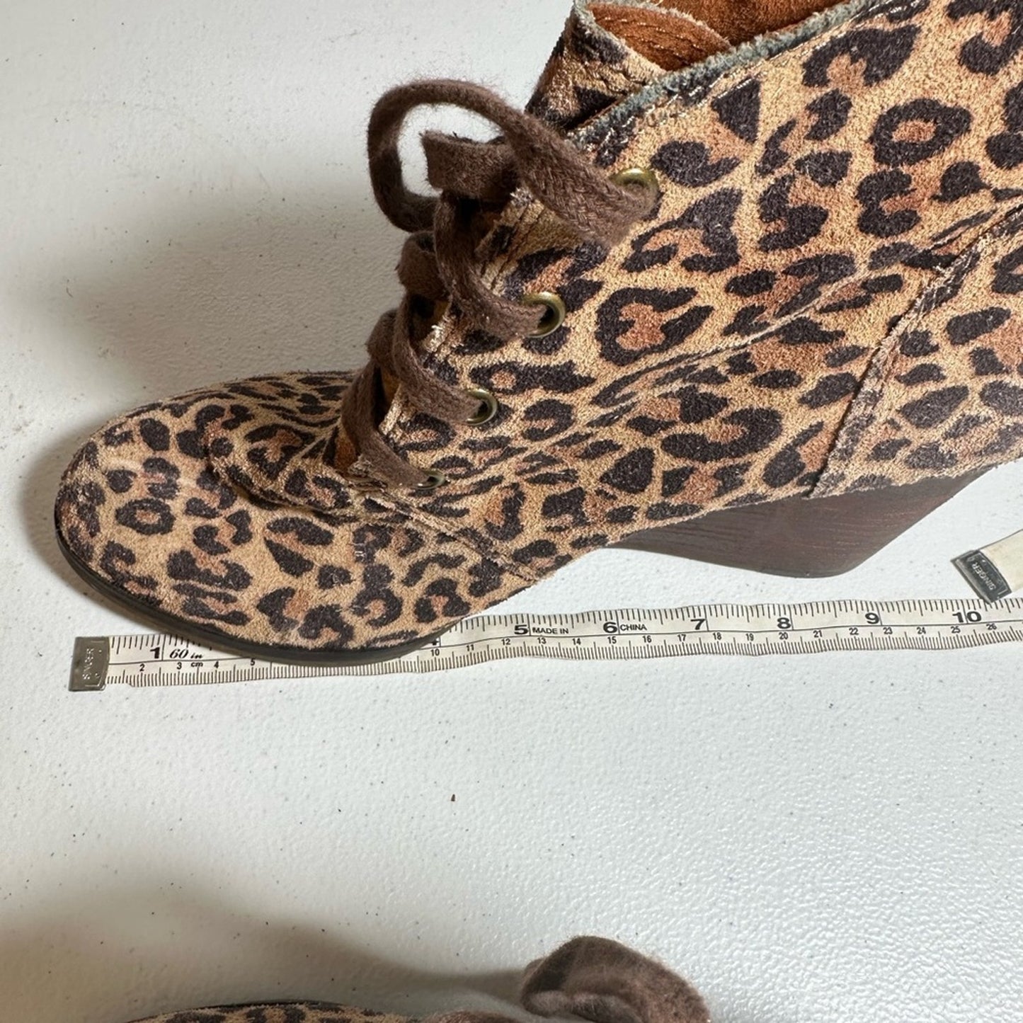 Lucky Brand Leopard Print Wedge Ankle Boots