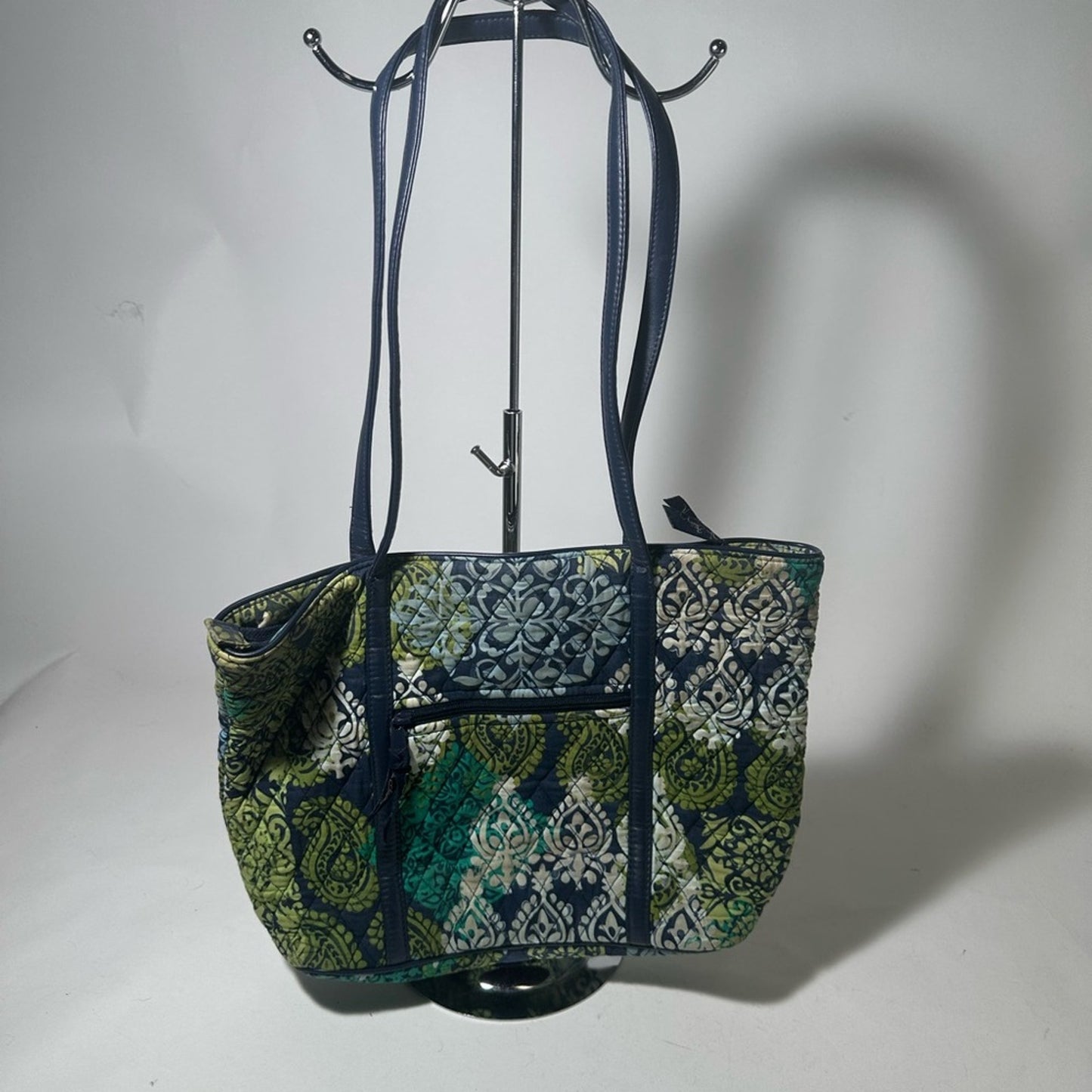 Vera Bradley Quilted Green and Blue Tote Bag