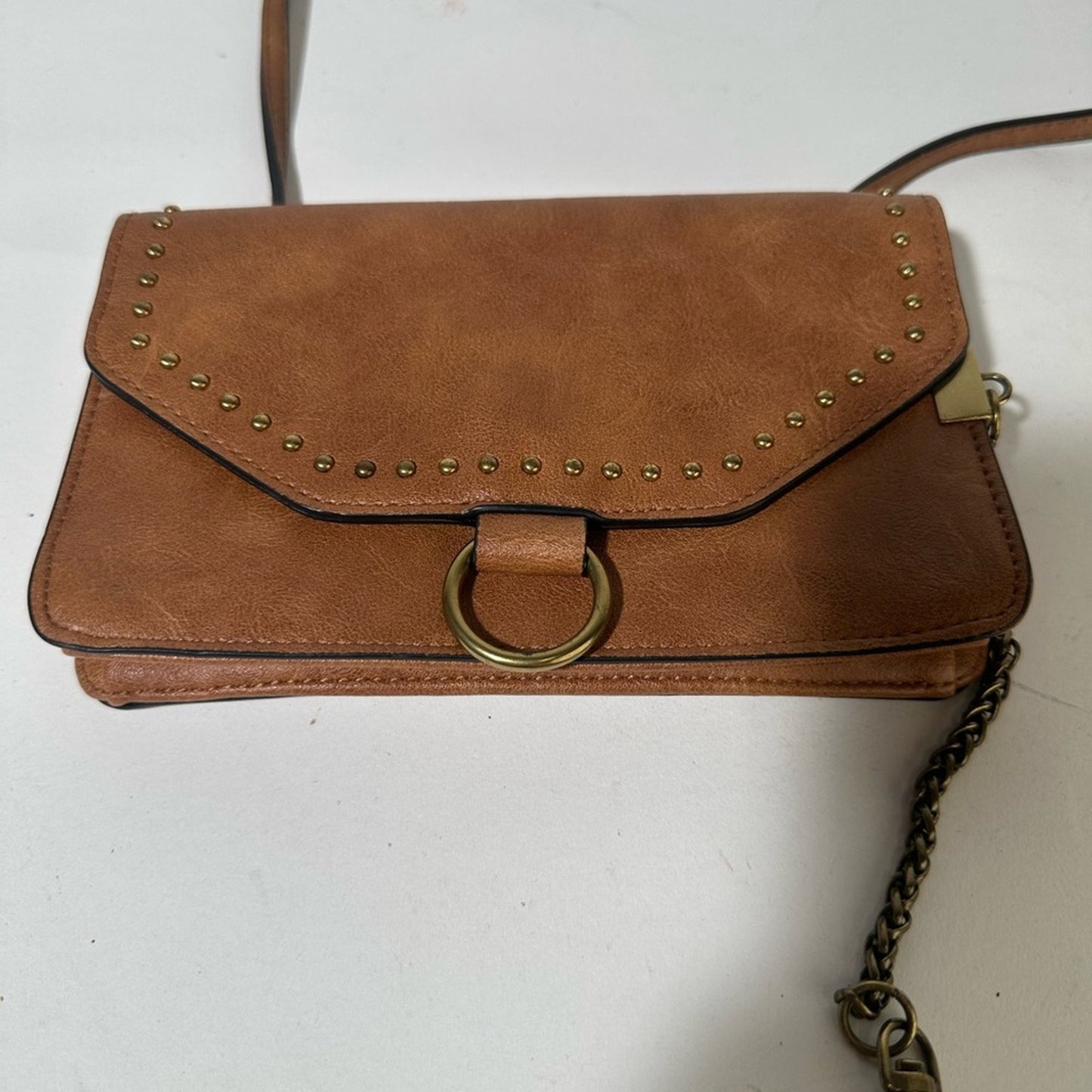 Brown Leather Crossbody Bag with Adjustable Strap