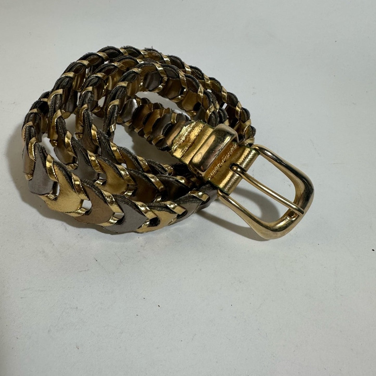 Simulated Gold Braided Belt