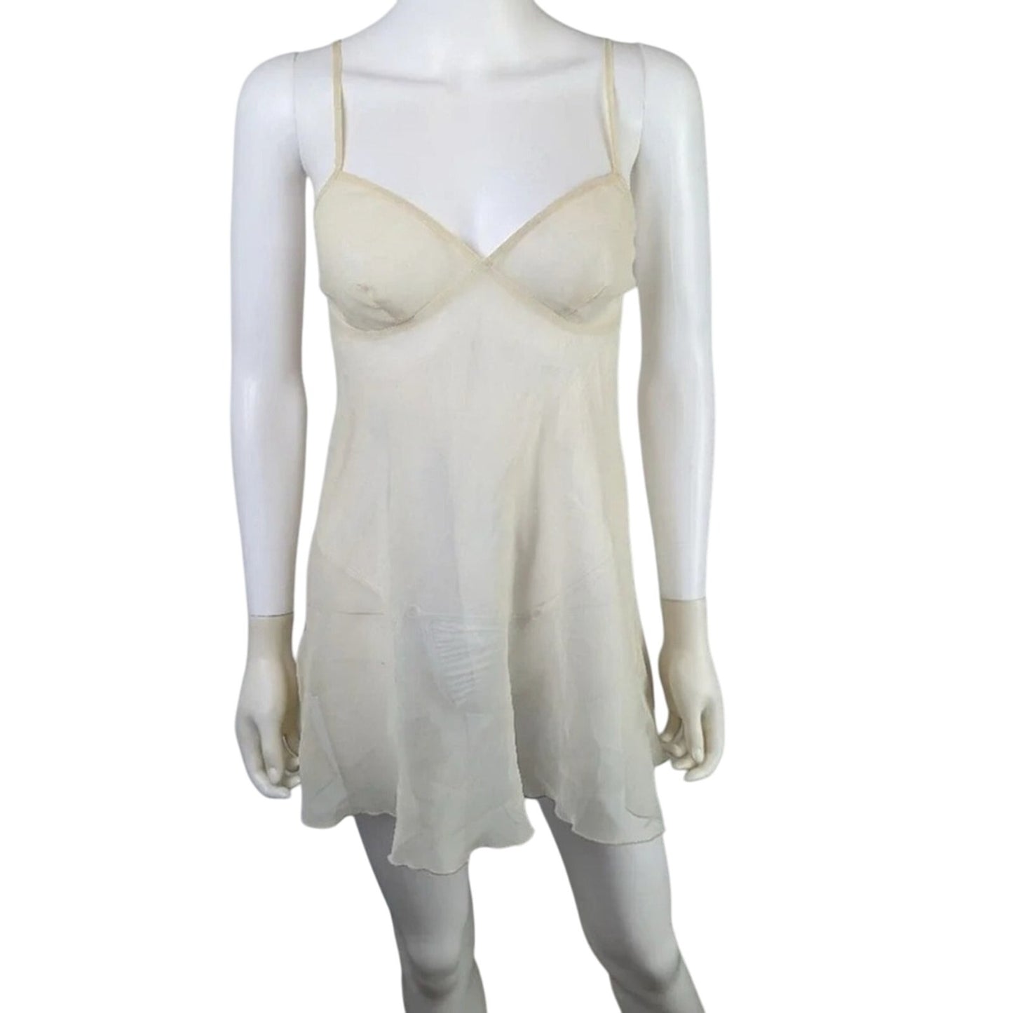 Sheer Cream Slip Nightwear