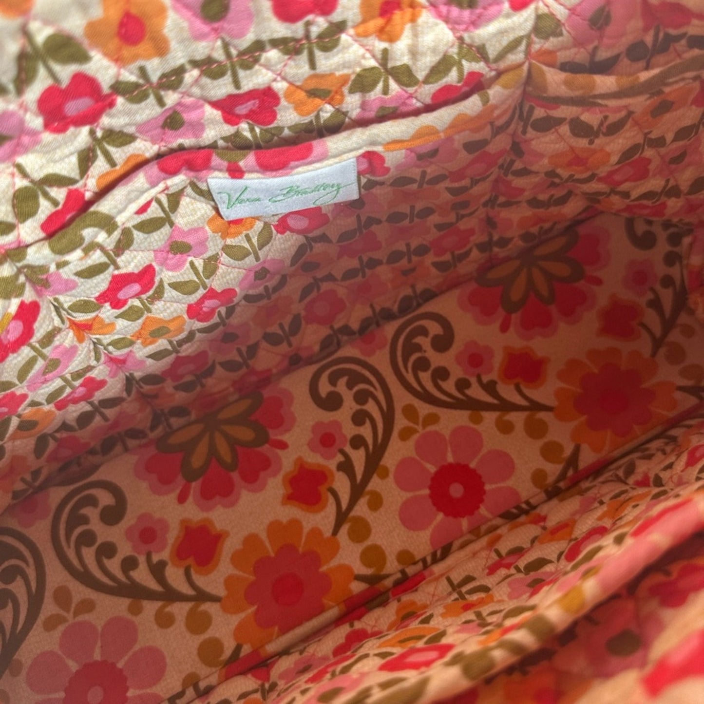 Vera Bradley Floral Pink and Cream Women's Bag