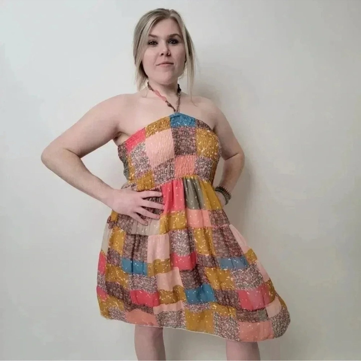 American Rag Patchwork Summer Dress
