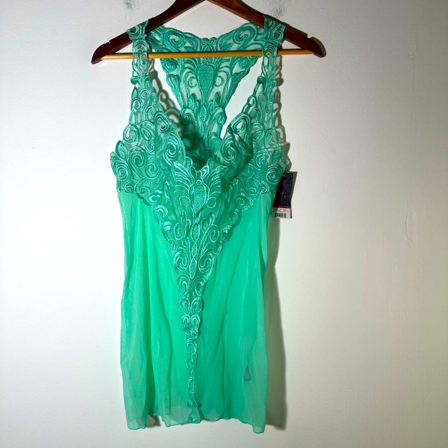 Elegant Turquoise Lace Nightie NWT
