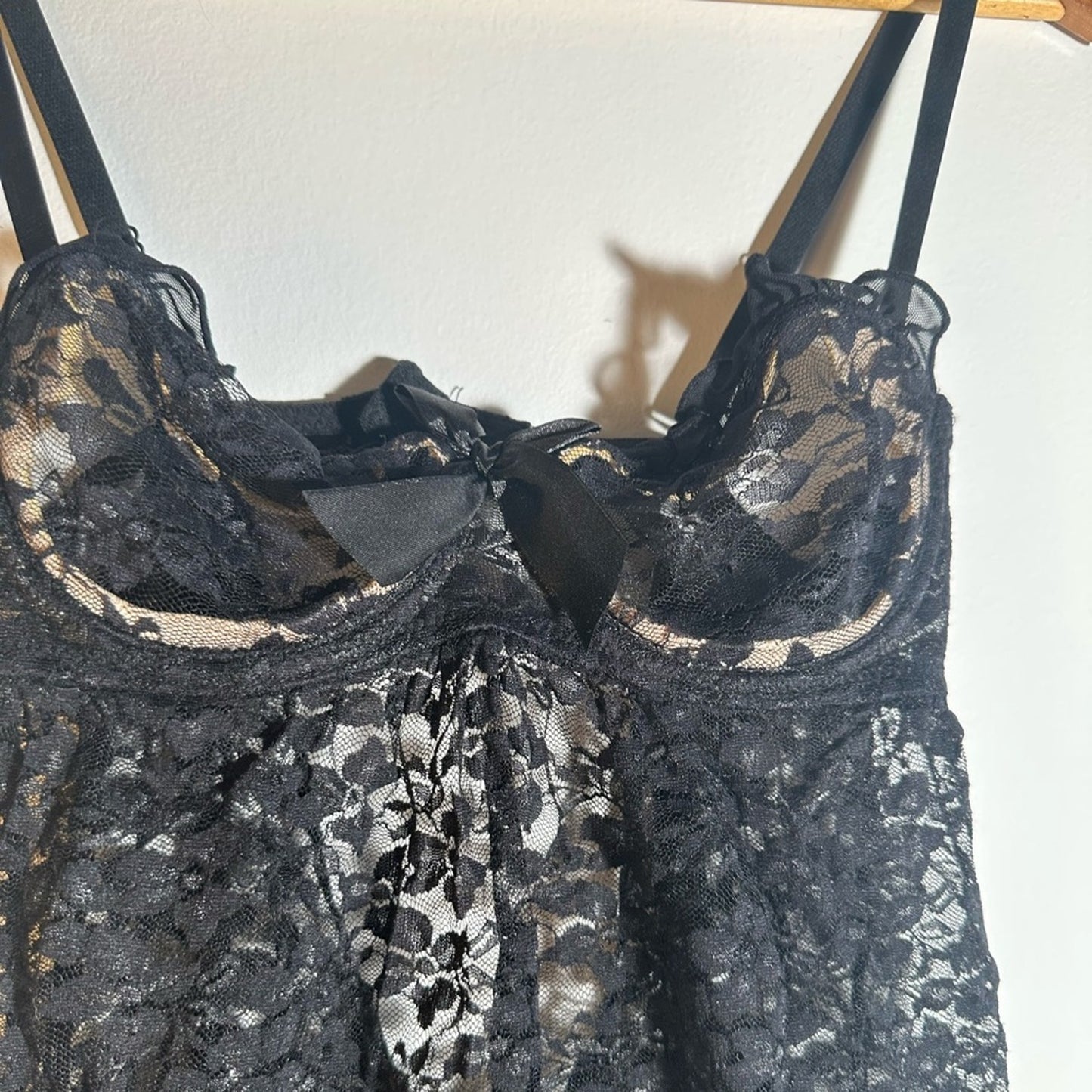 Elegant Black Lace Chemise