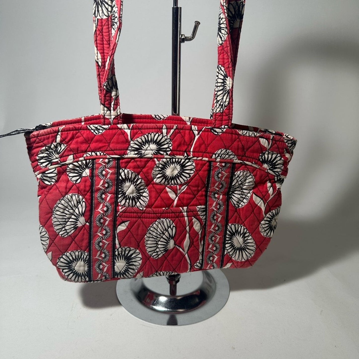Vera Bradley Vibrant Red and White Floral Shoulder Bag