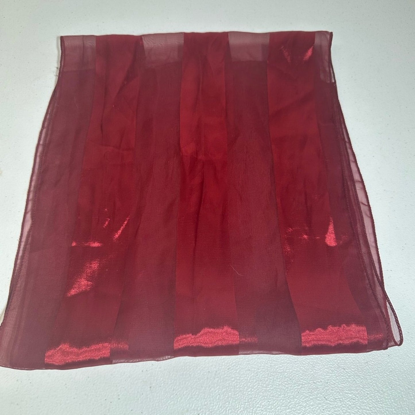 Elegant Red Sheer Scarf