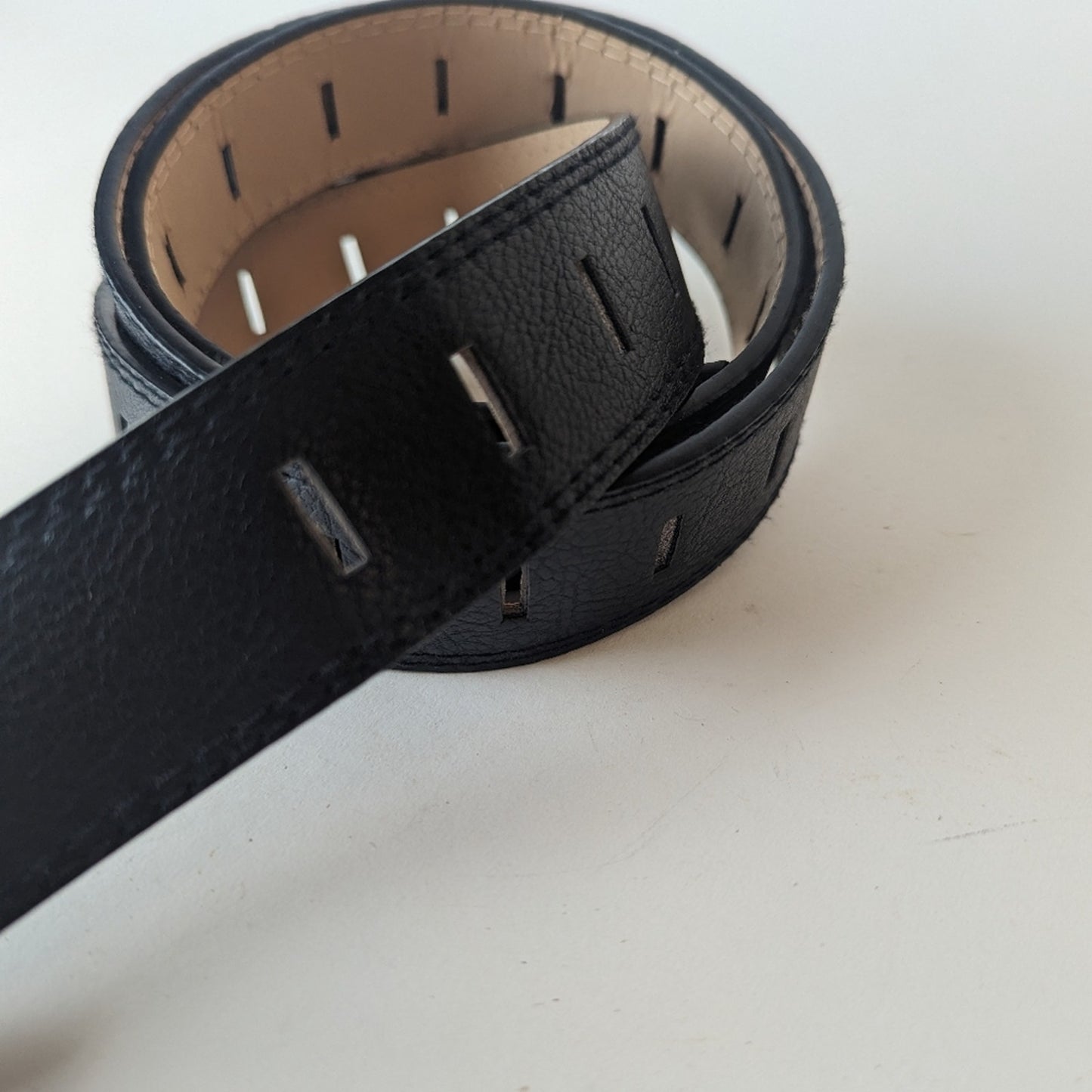 Wide Prong Harness Buckle Belt - 45" long
