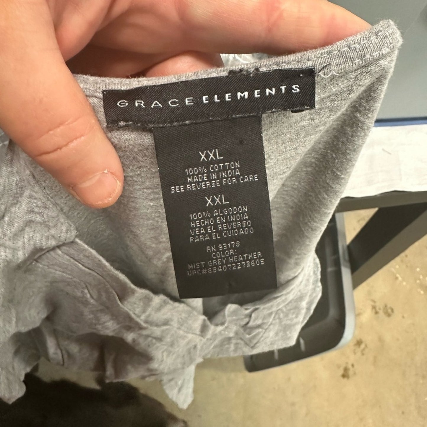 Grace Elements Grey Top