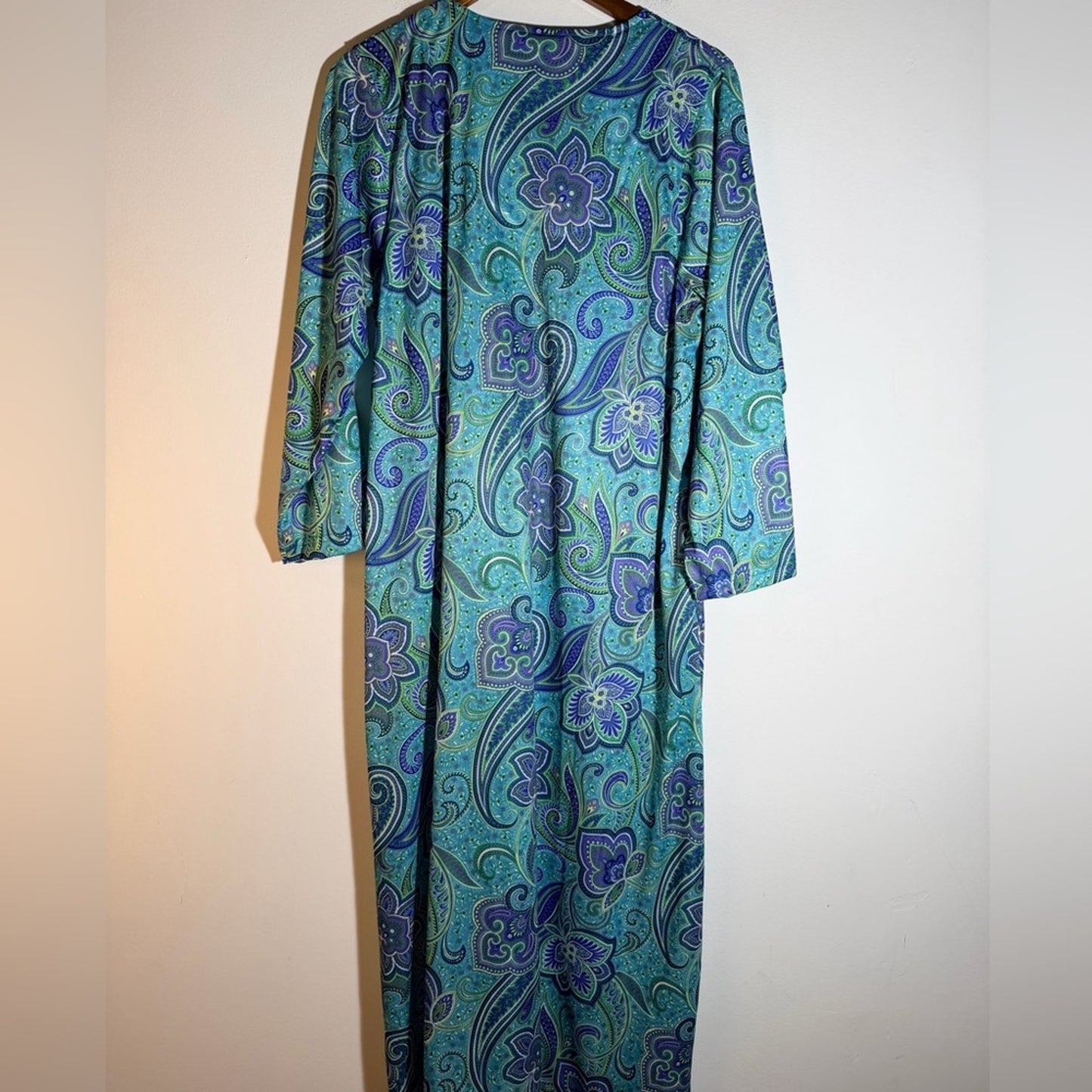 Anthony Richards Blue and Green Paisley Robe