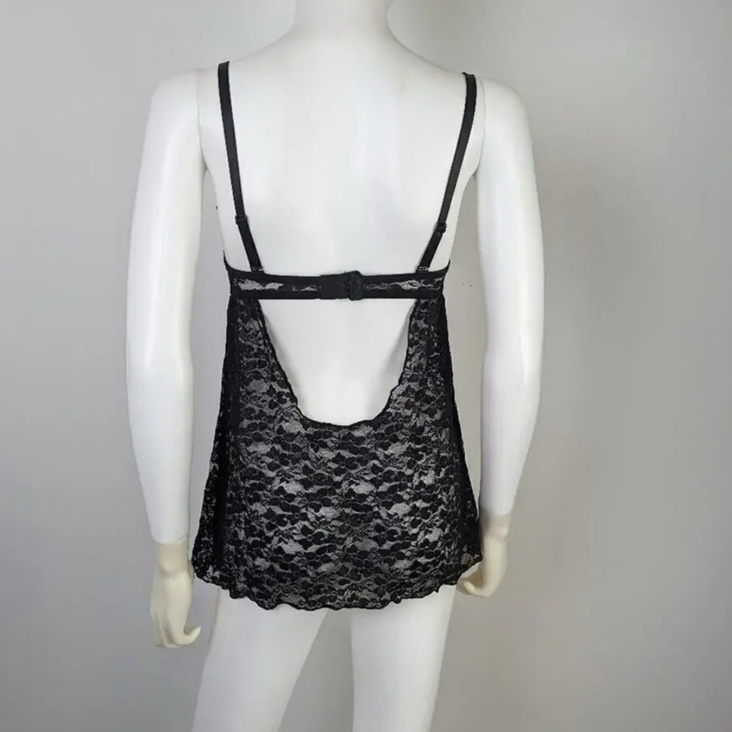 Elegant Black Lace Chemise