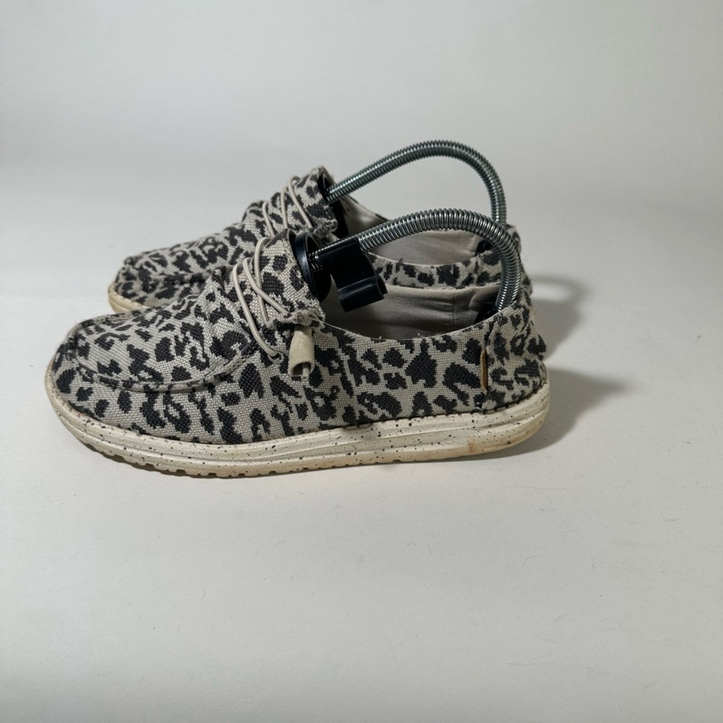 Hey Dude Wendy Cheetah Print Loafers with Soft Canvas Upper and Flexible Sole