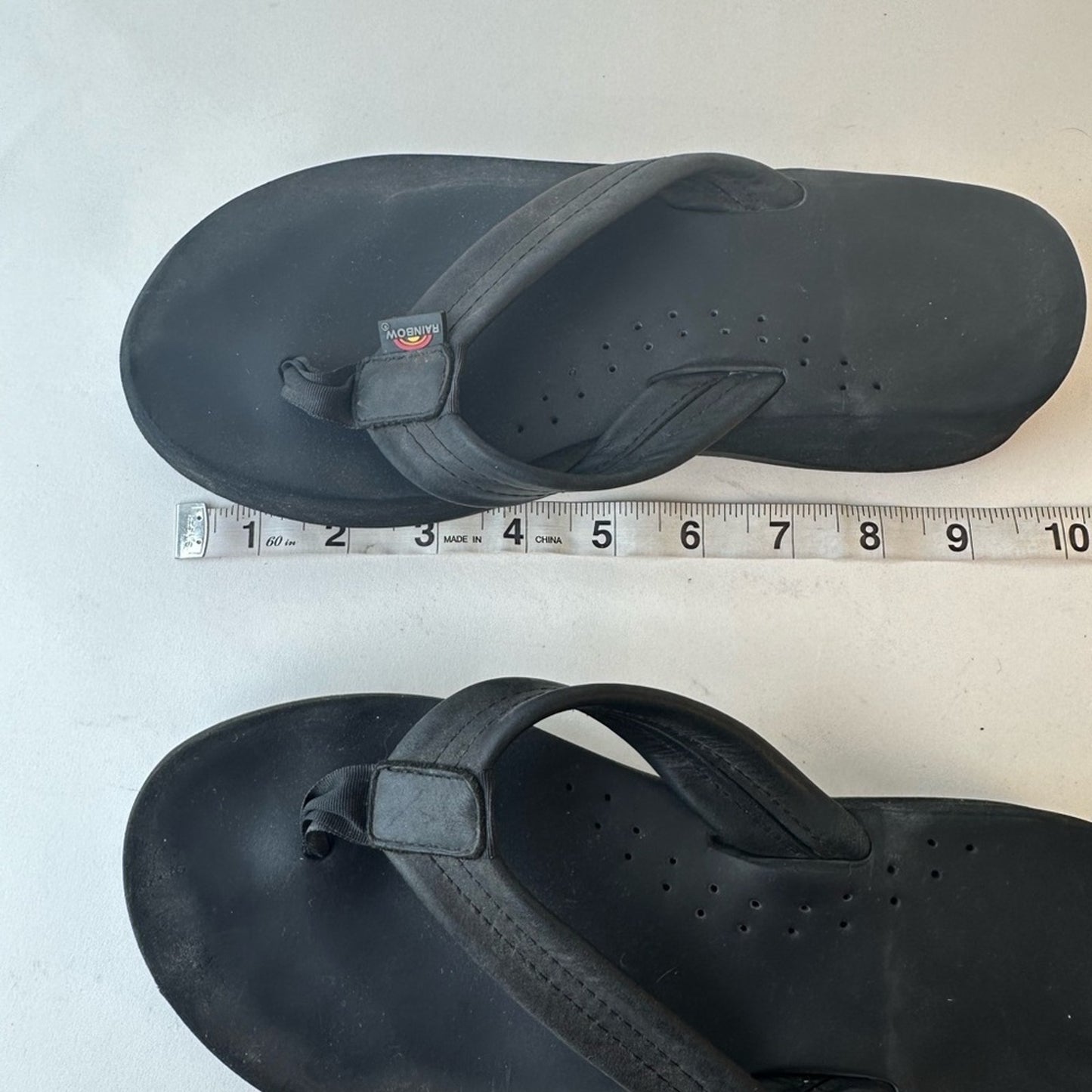 Rainbow Platform Black Flip Flops
