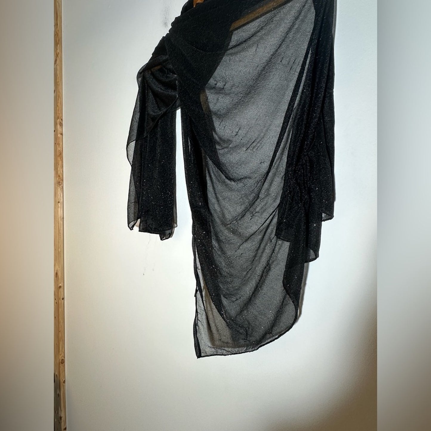 Elegant Black Sheer Scarf