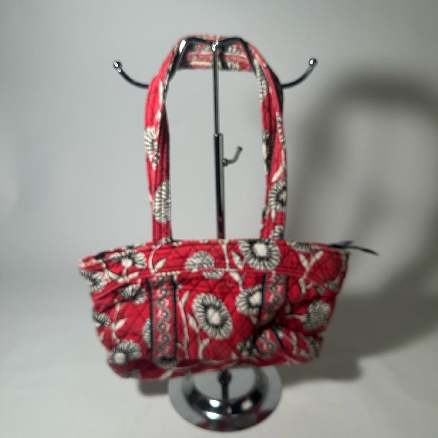 Vera Bradley Vibrant Red and White Floral Shoulder Bag