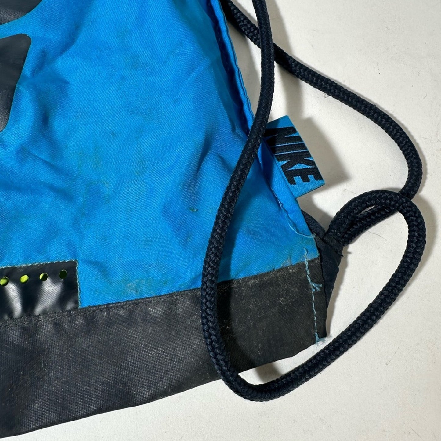 Nike Blue and Black Backpack with Lightweight Design and Drawstring Closure