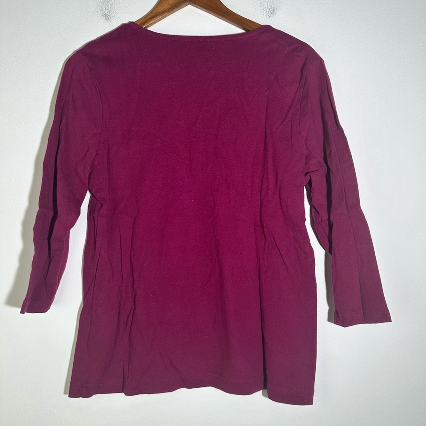 Croft & Barrow Purple Relaxed Long Sleeve Top