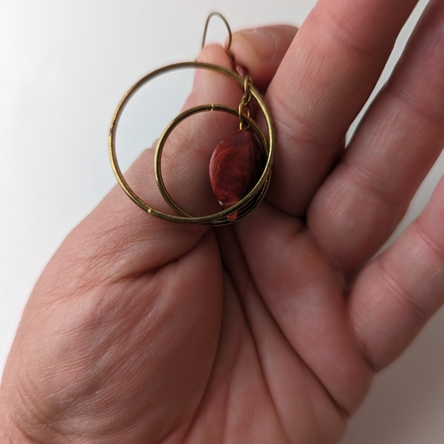 Hoop Stone Earrings