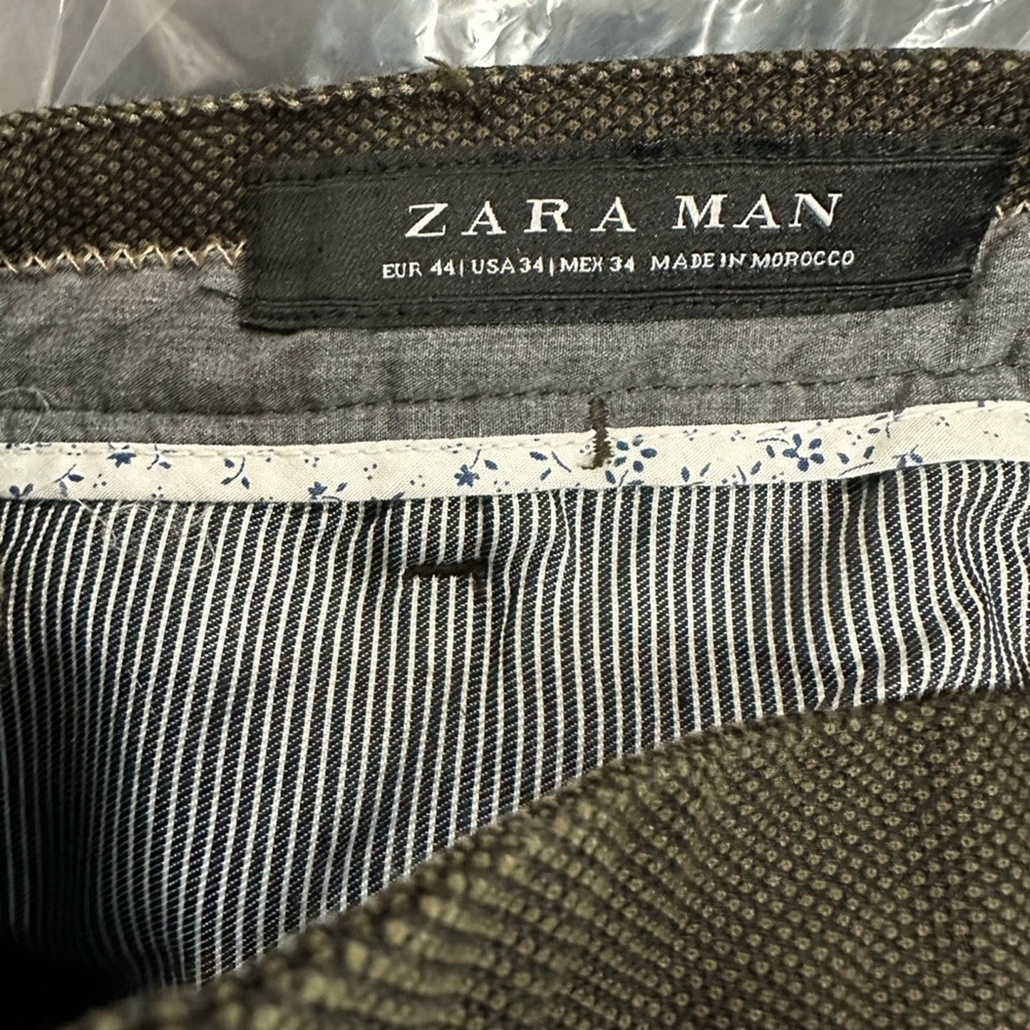Zara Man Herringbone Trousers