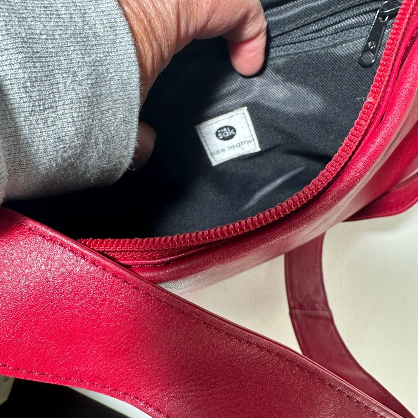 The Sak Rich Red Canvas Shoulder Bag