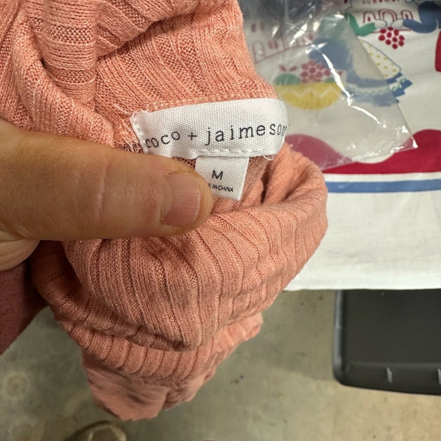 Cozy Ribbed Turtleneck Sweater in Coral