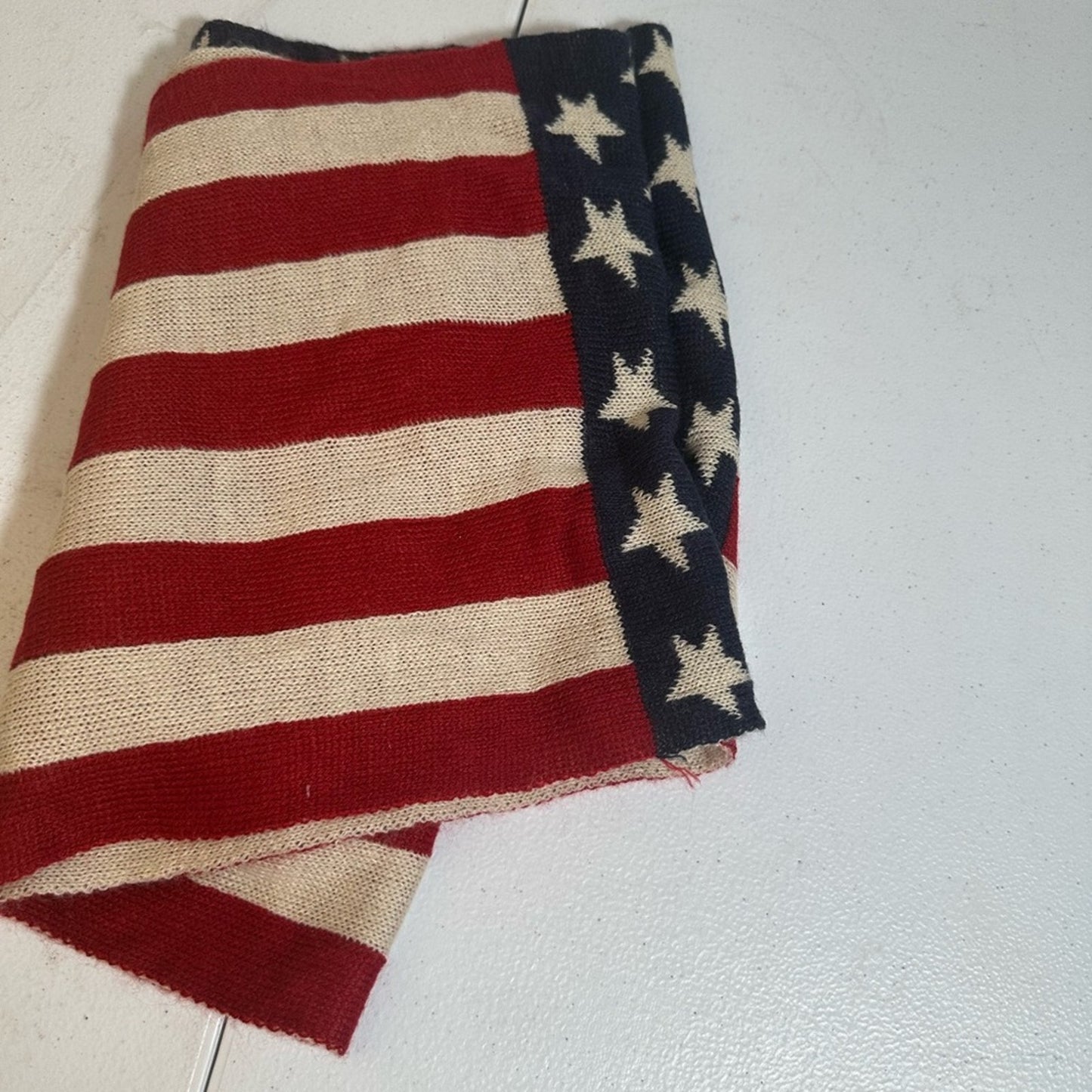 American Flag Pattern Knit Scarf