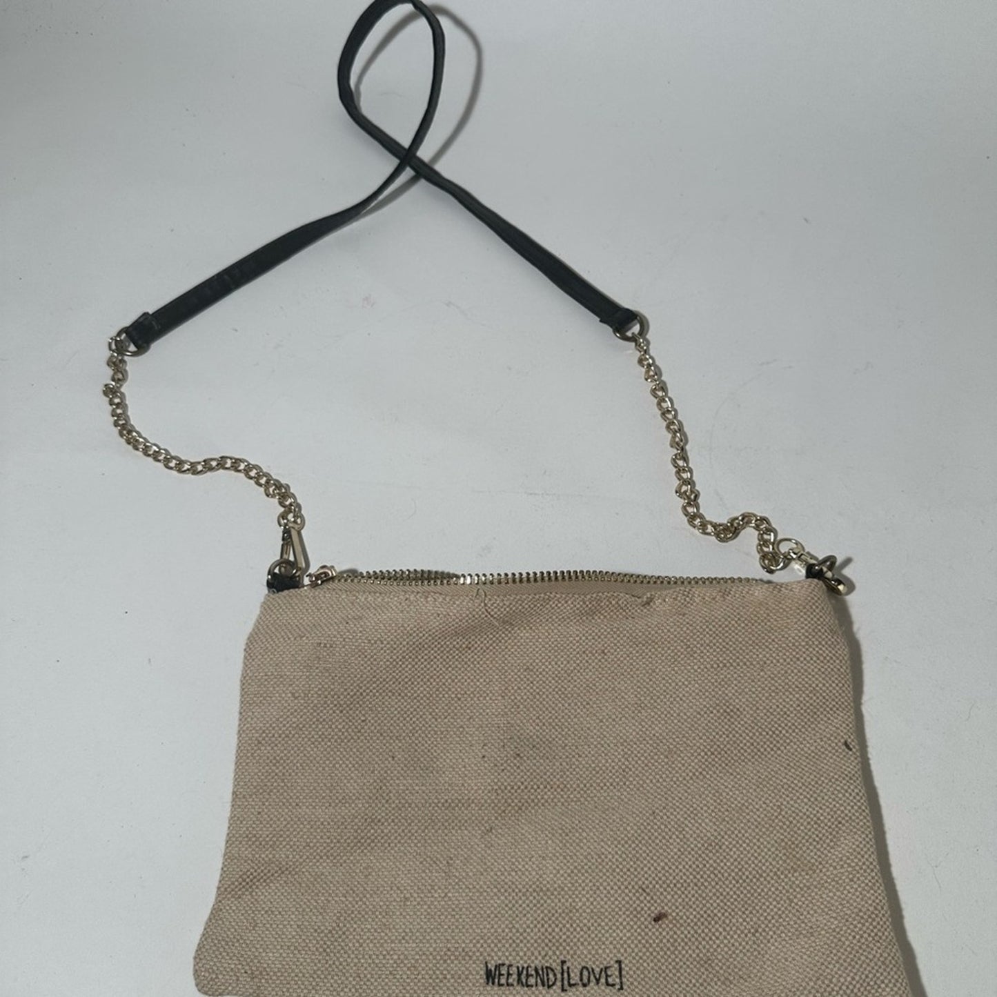 Chic Tan Crossbody Bag with Embroidery