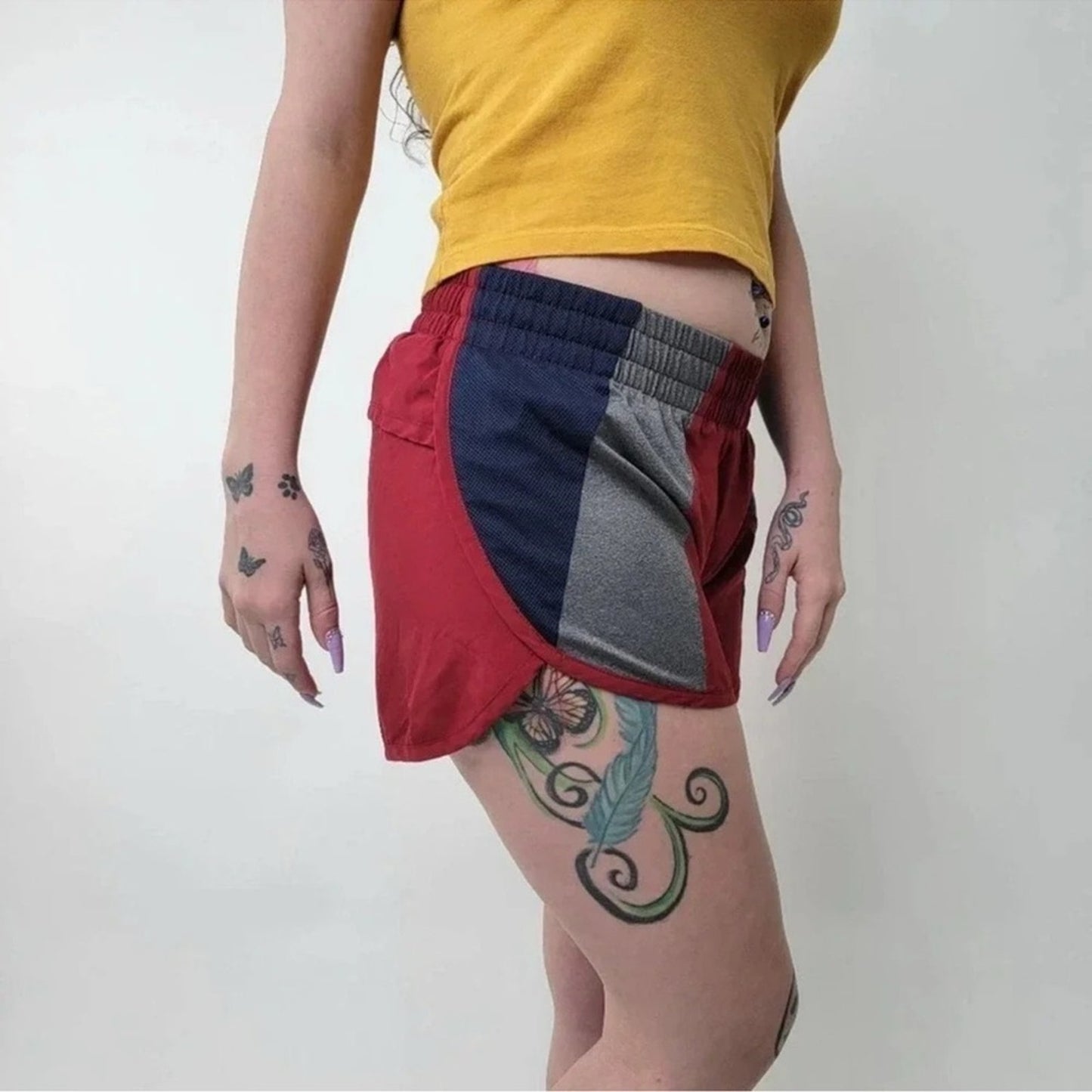 Avia Red and Gray Women's Athletic Shorts