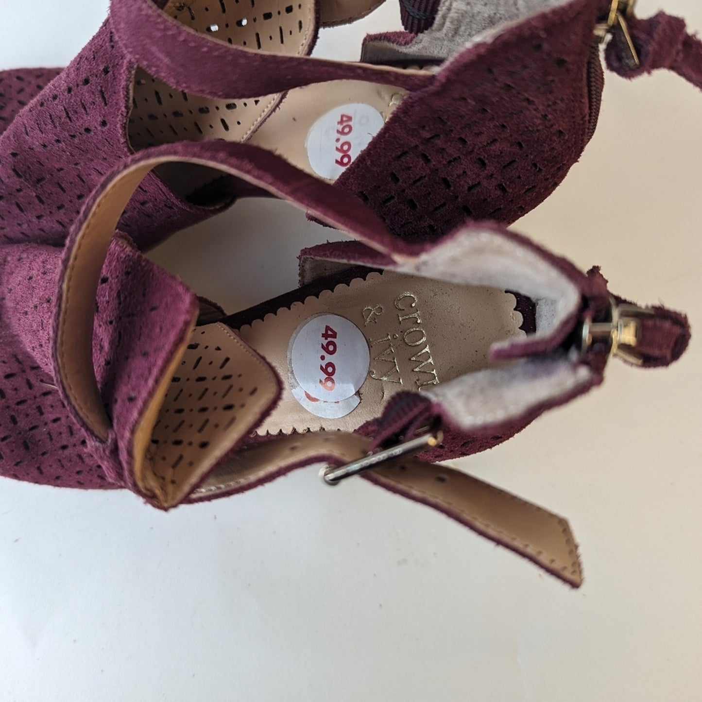 NWT Crown & Ivy Suede Stacked Heels - 7.5