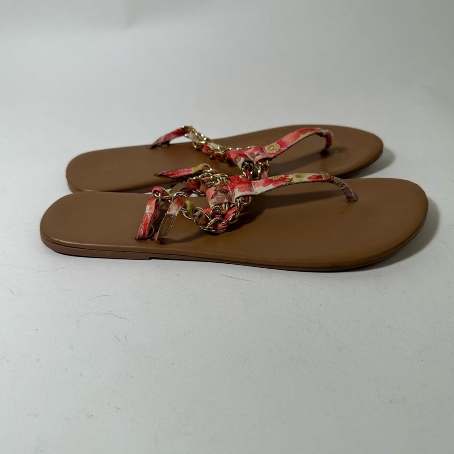 Floral Gold Chain Sandals