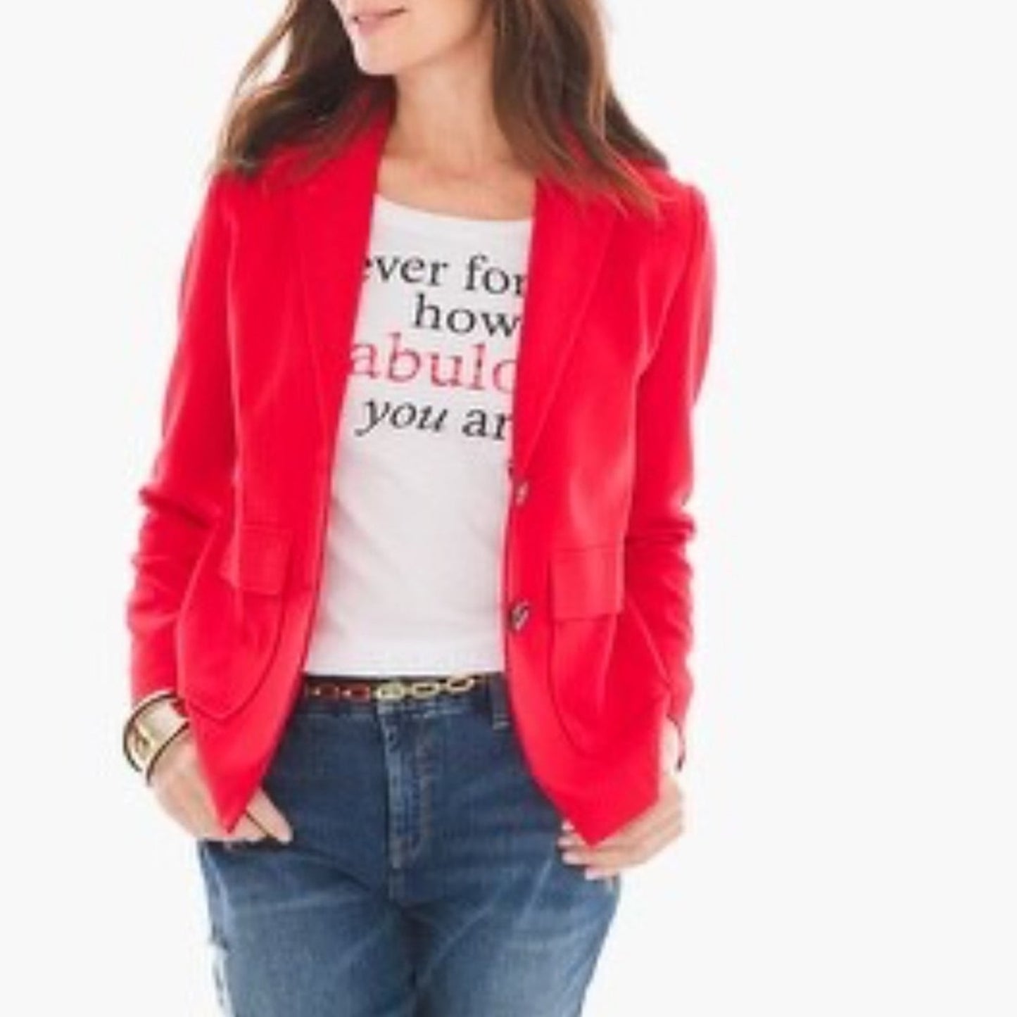CAbi Red Boxy Jacket