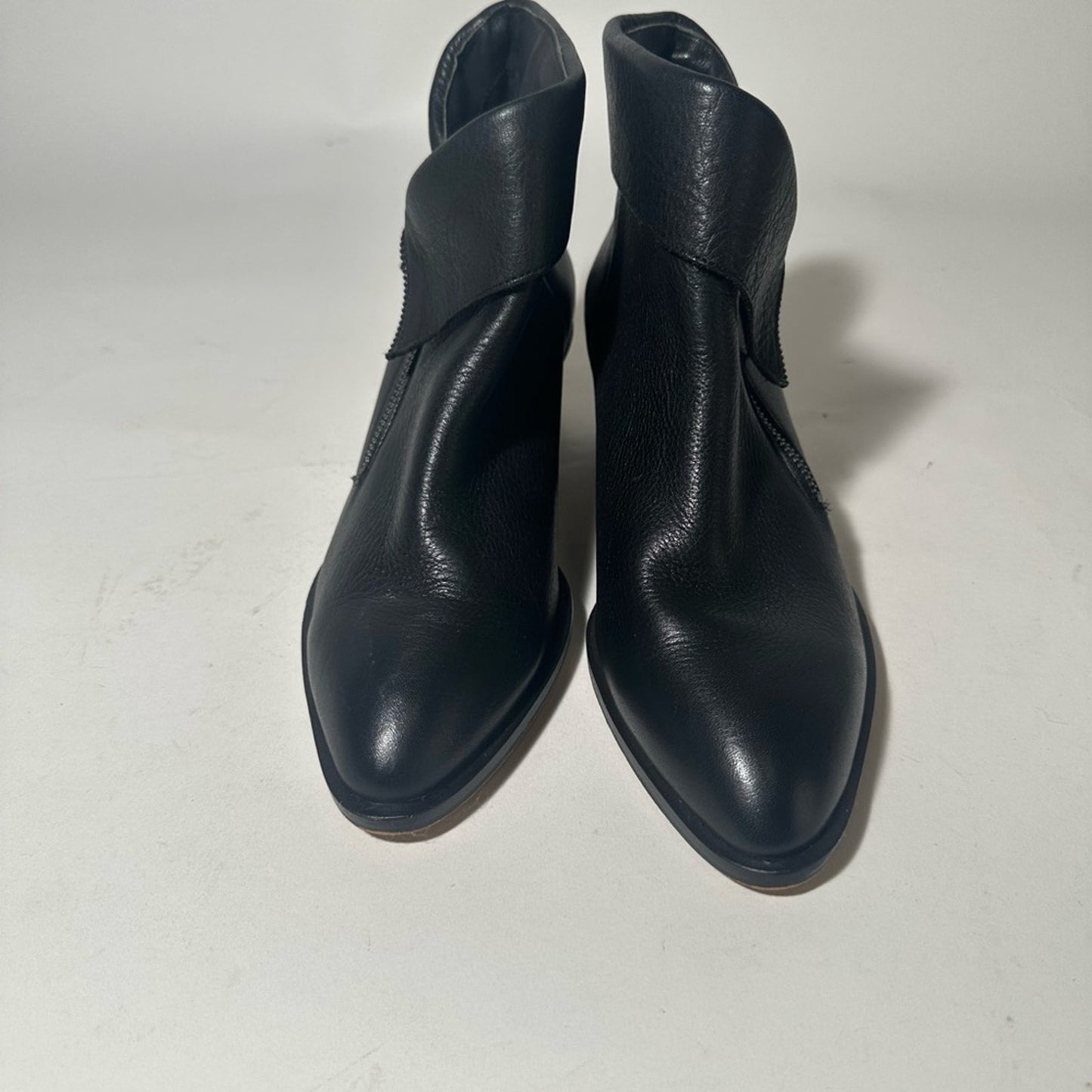 Sole / Society Nickelle Sleek Black Ankle Boots with Elastic Panels