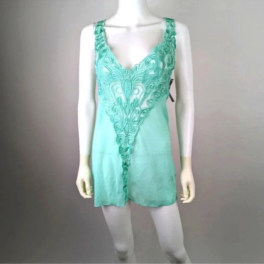 Elegant Turquoise Lace Nightie NWT