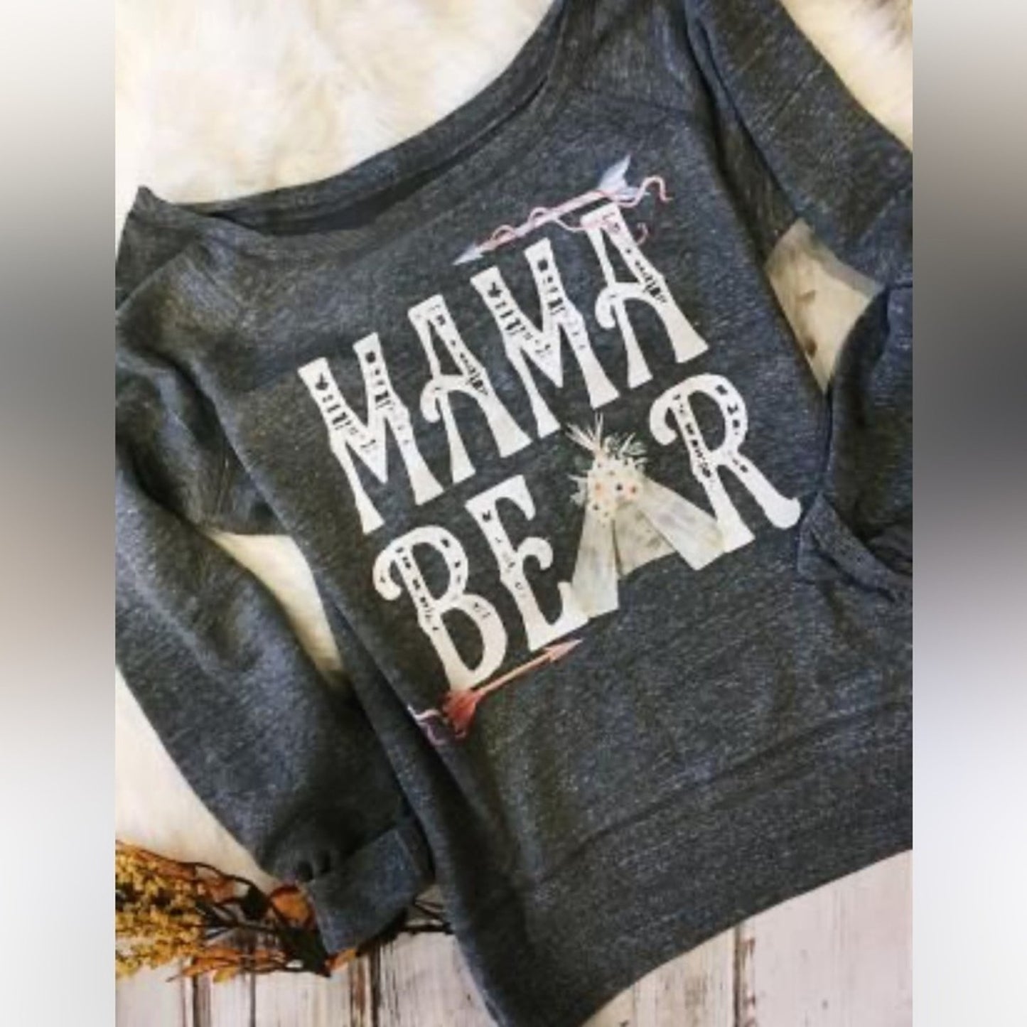 Gray Mama Bear Sweatshirt