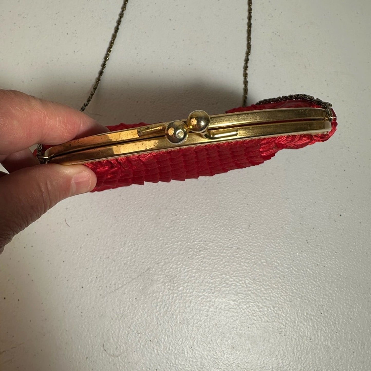 Elegant Red Quilted Women's Bag
