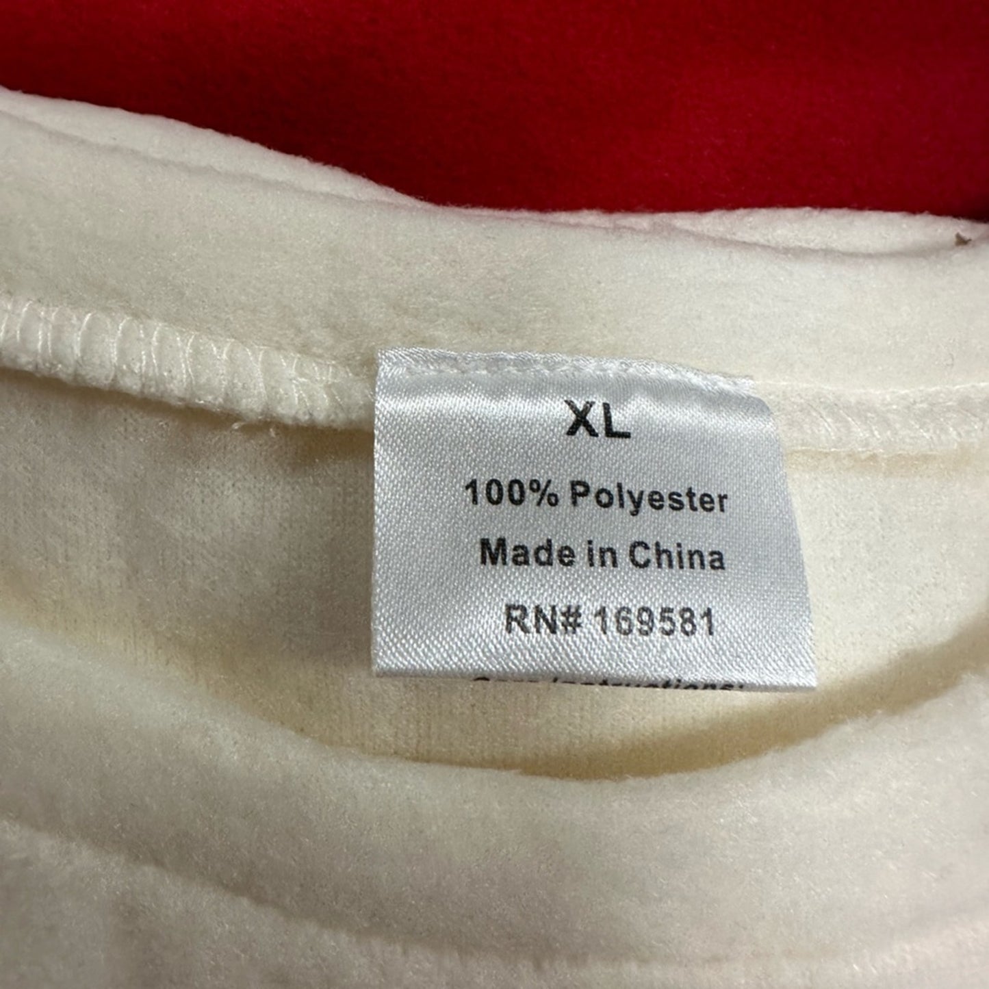 NWOT Cream and Red Pajama Set