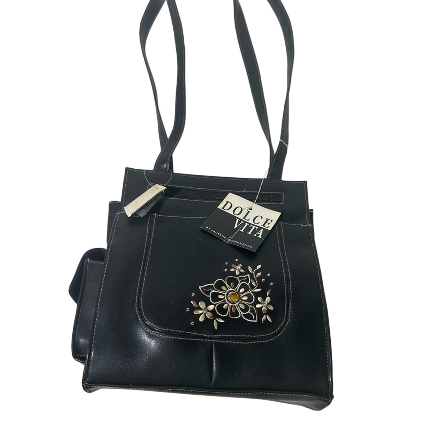 Dolce Vita Black Shoulder Bag with Structured Design