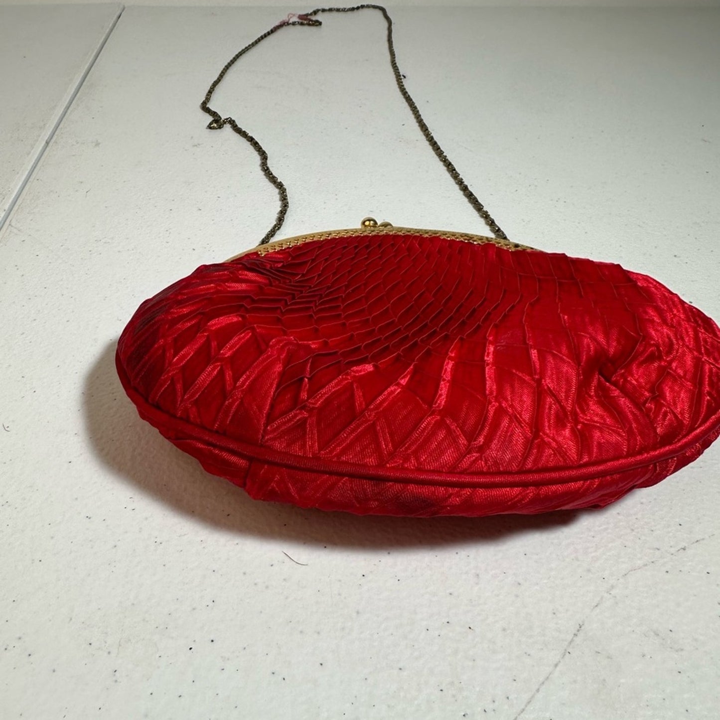 Elegant Red Quilted Women's Bag