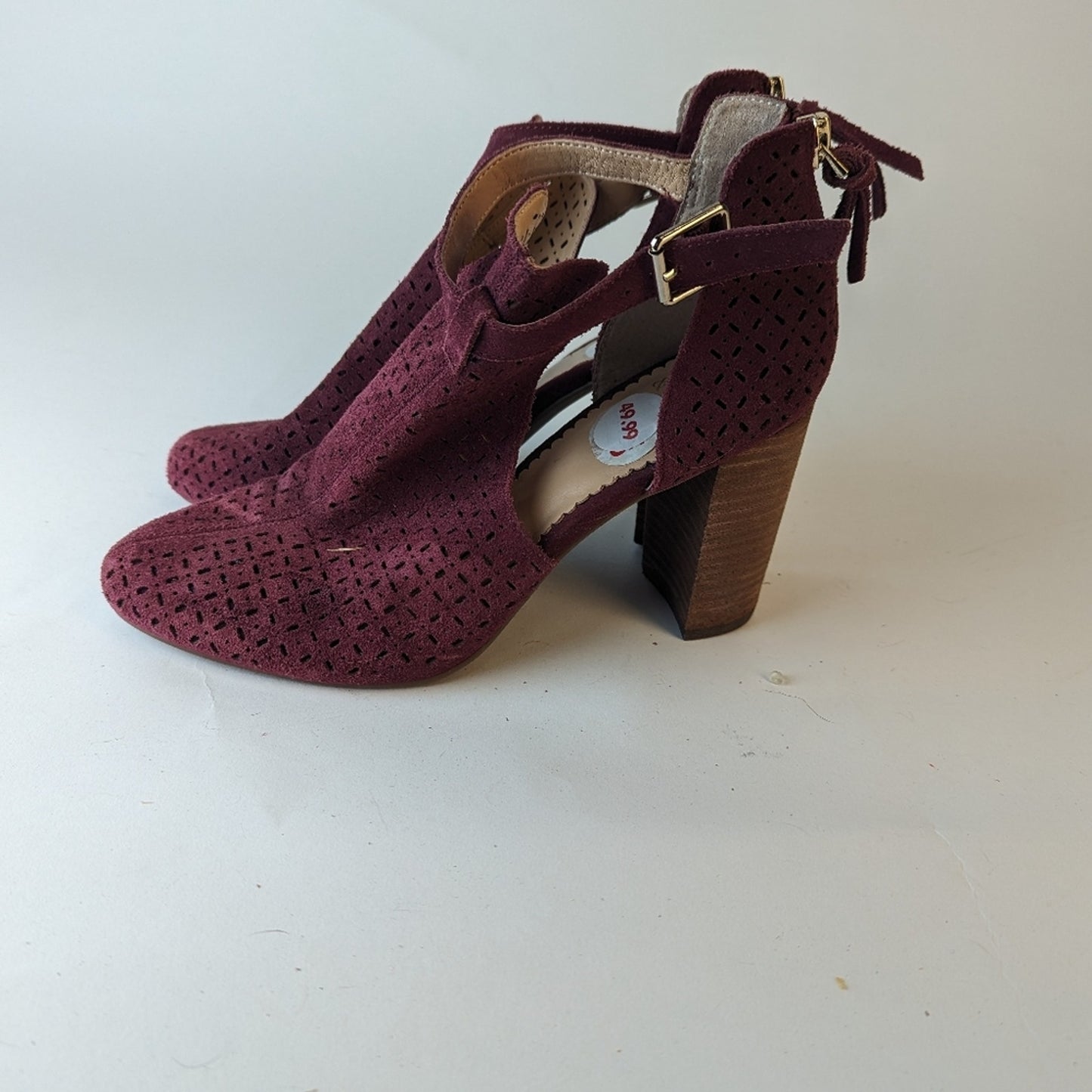 NWT Crown & Ivy Suede Stacked Heels - 7.5