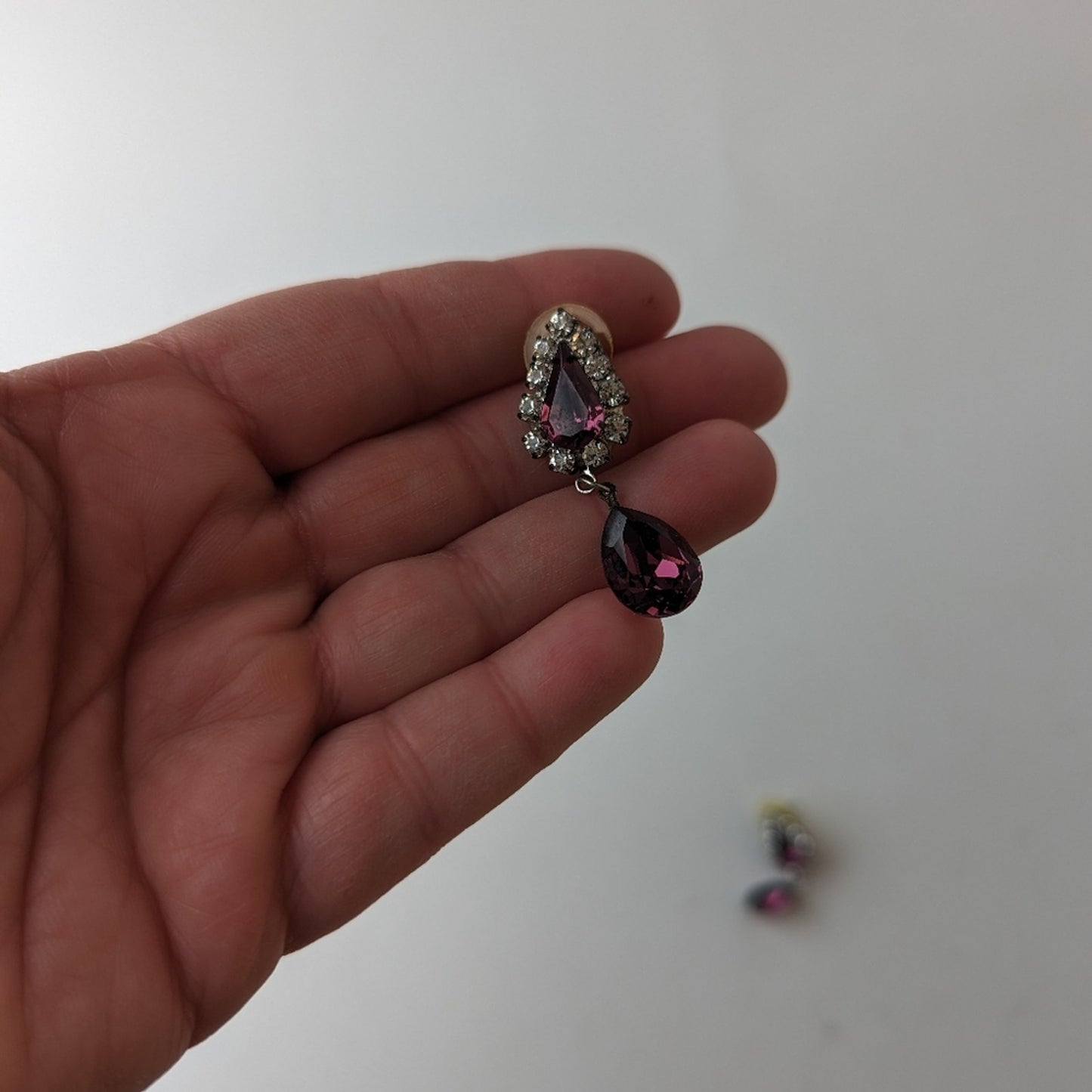 Amethyst Colored Drop Earrings