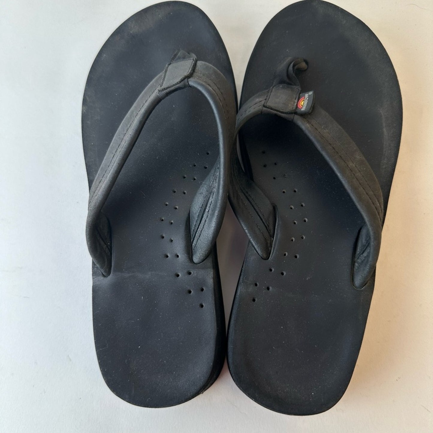 Rainbow Platform Black Flip Flops