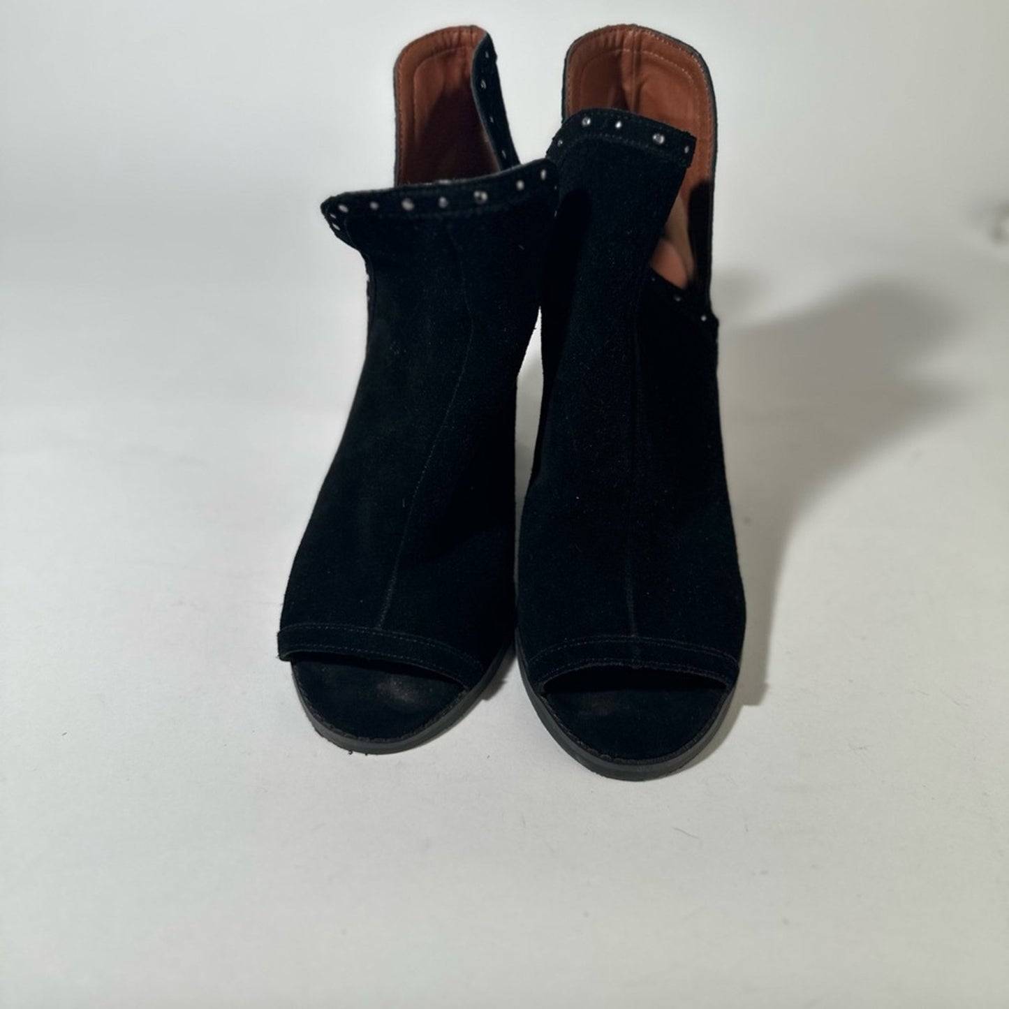 Lucky Brand Black Chunky Heel Ankle Booties