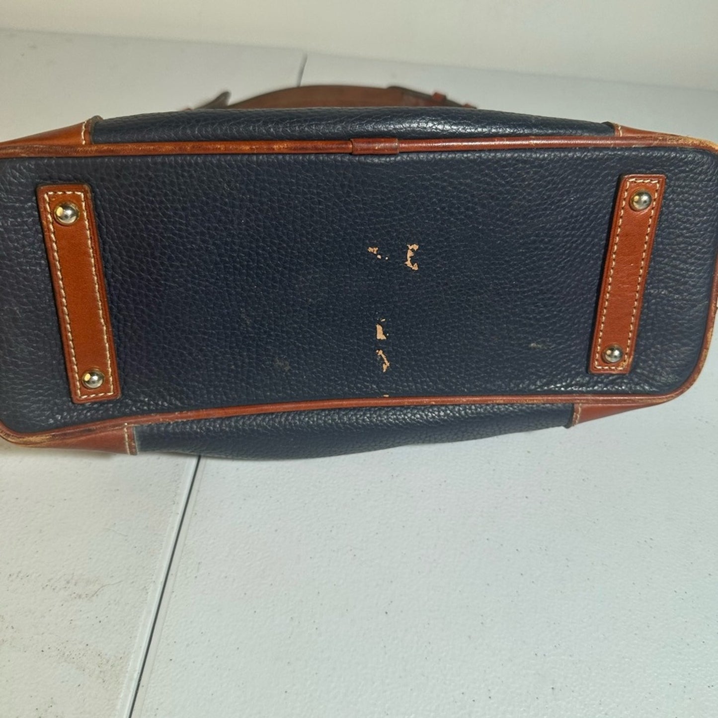 Dooney & Bourke Black and Brown Leather Hobo Bag