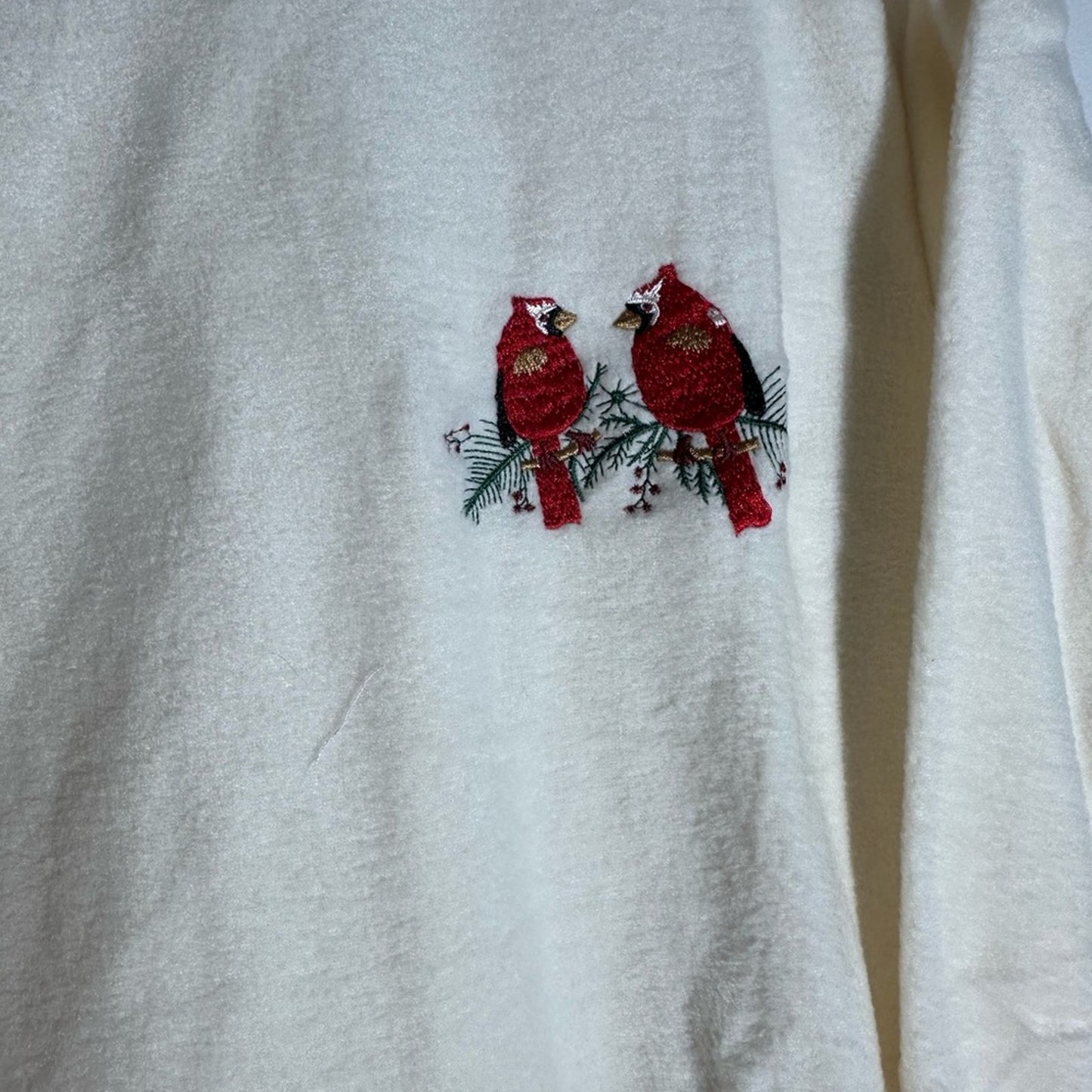 NWOT Cream and Red Pajama Set