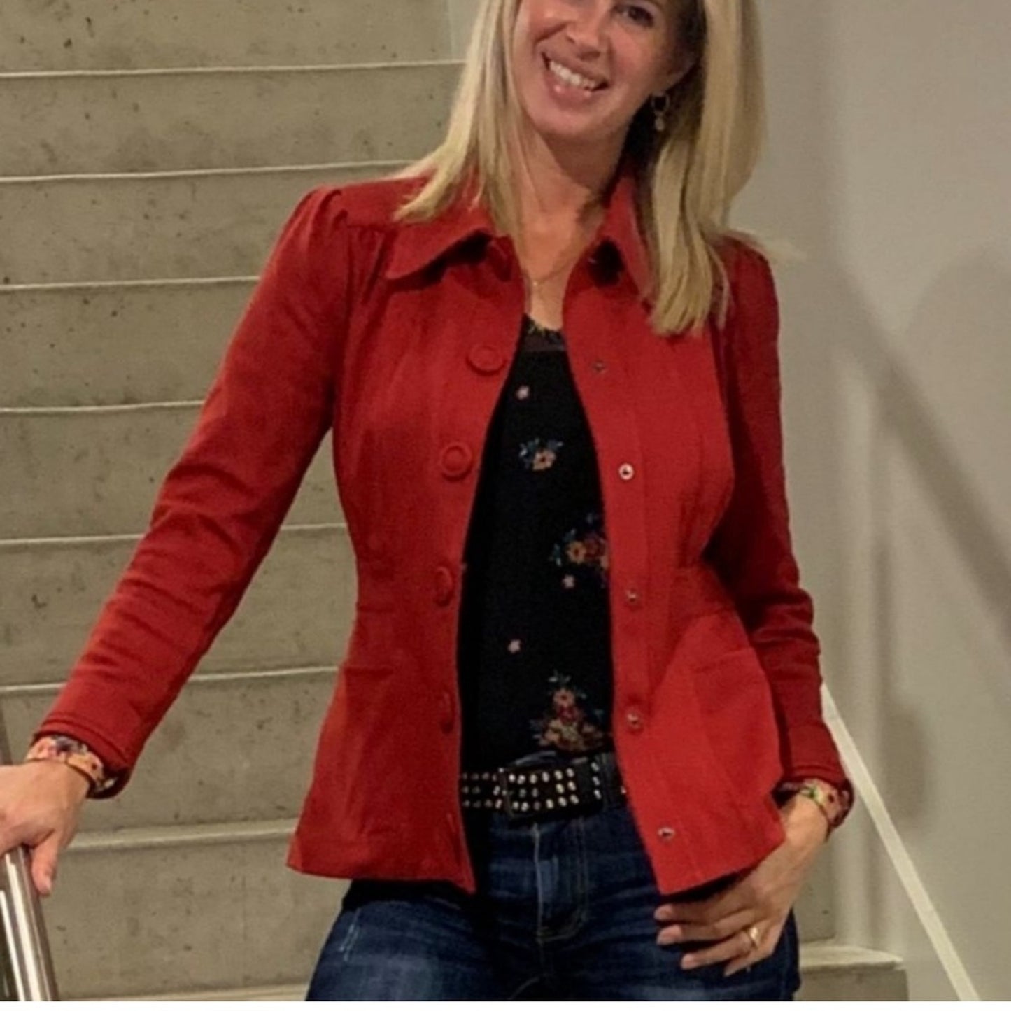 CAbi Red Boxy Jacket