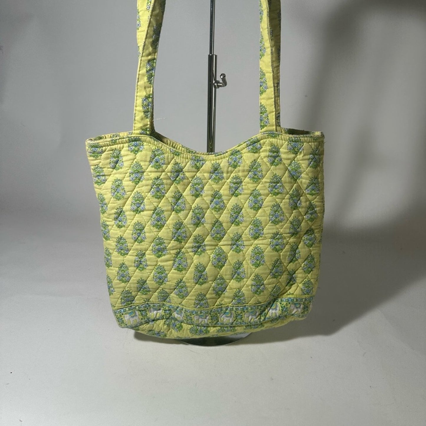 Vibrant Yellow and Green Geometric Tote Bag